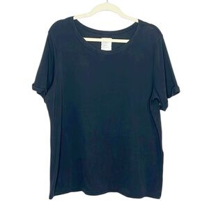 For Days Ribbed Knit black oversized tee size medium